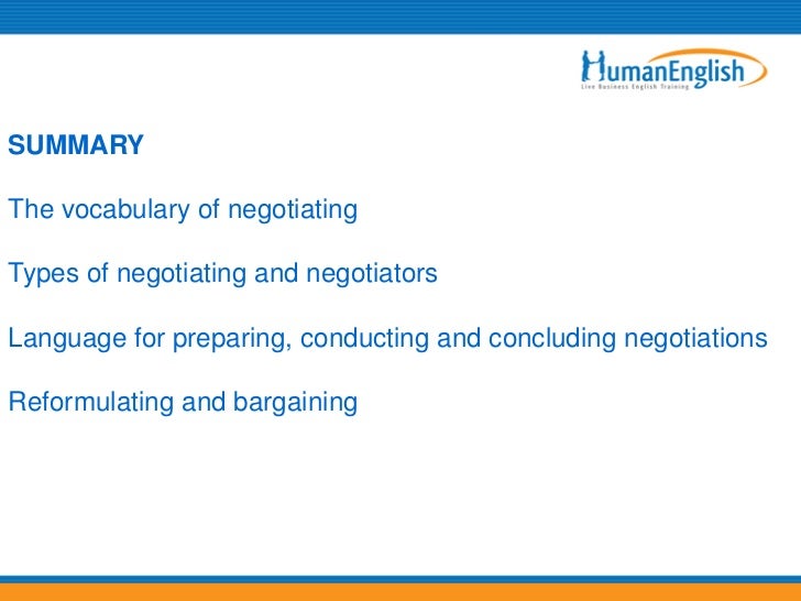 making deals vocabulary